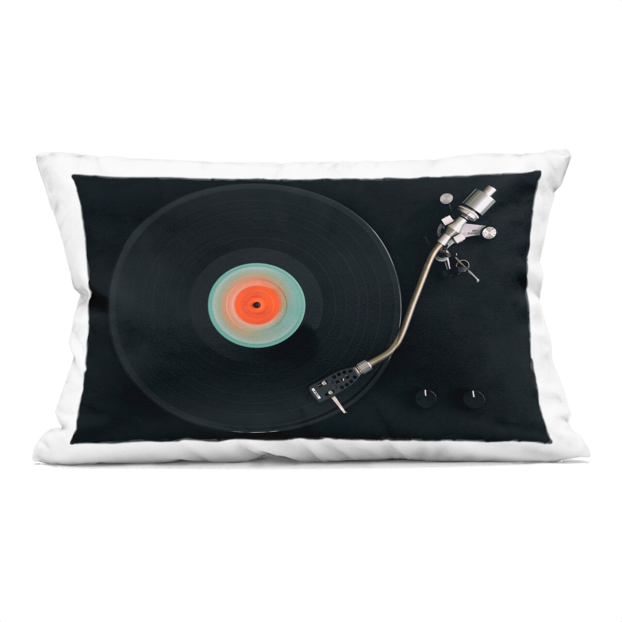 Stupell Industries Vintage Spinning Record Decorative Printed Throw Pillow, design by Tom Quartermaine, 14 x 7 x 20